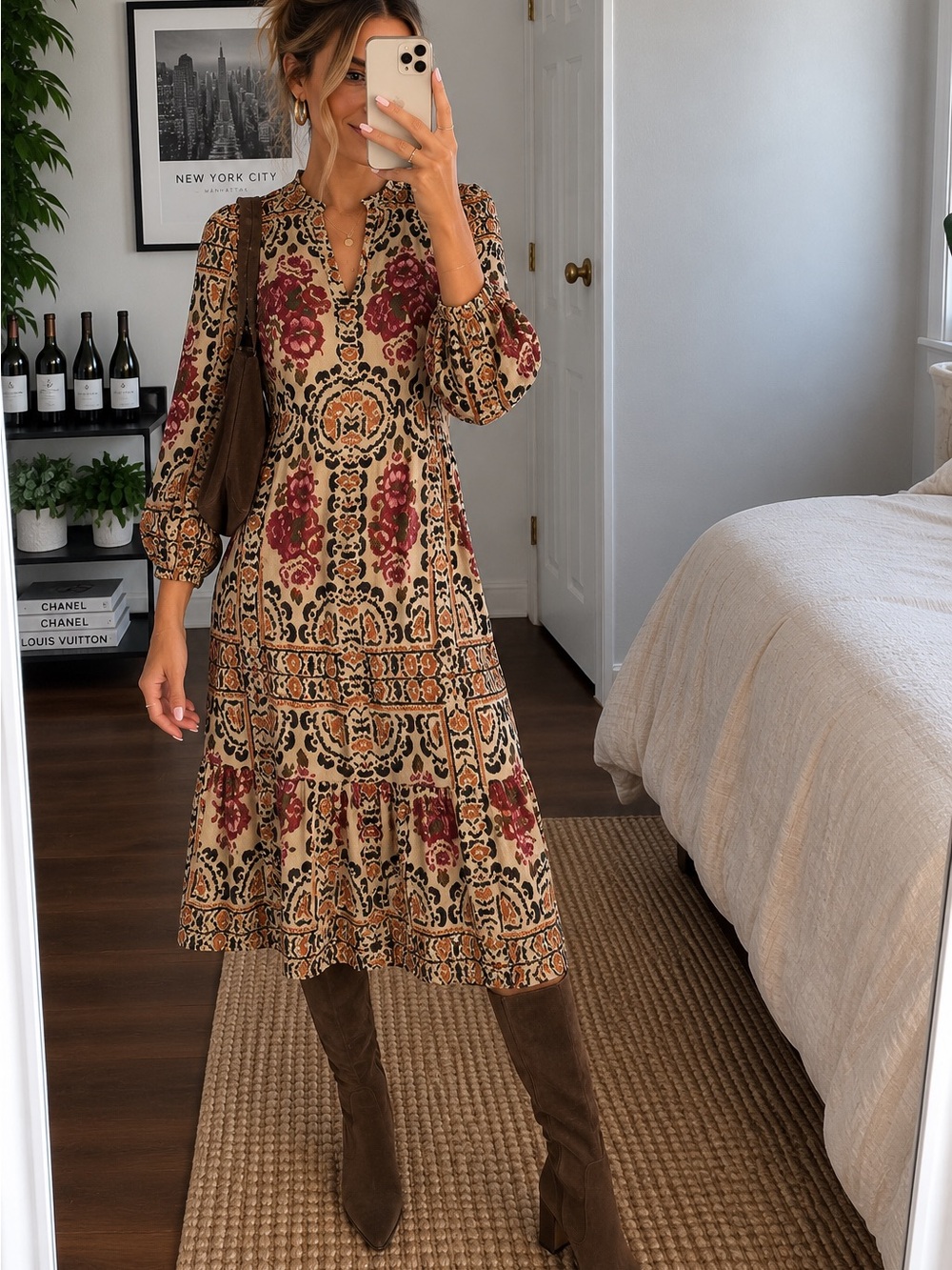 A Loves A Vintage Floral Midi Dress XS NWT | Boho Multi-Season